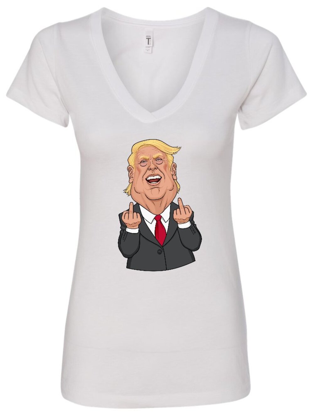 Trump Middle Fingers V-Neck T-Shirt